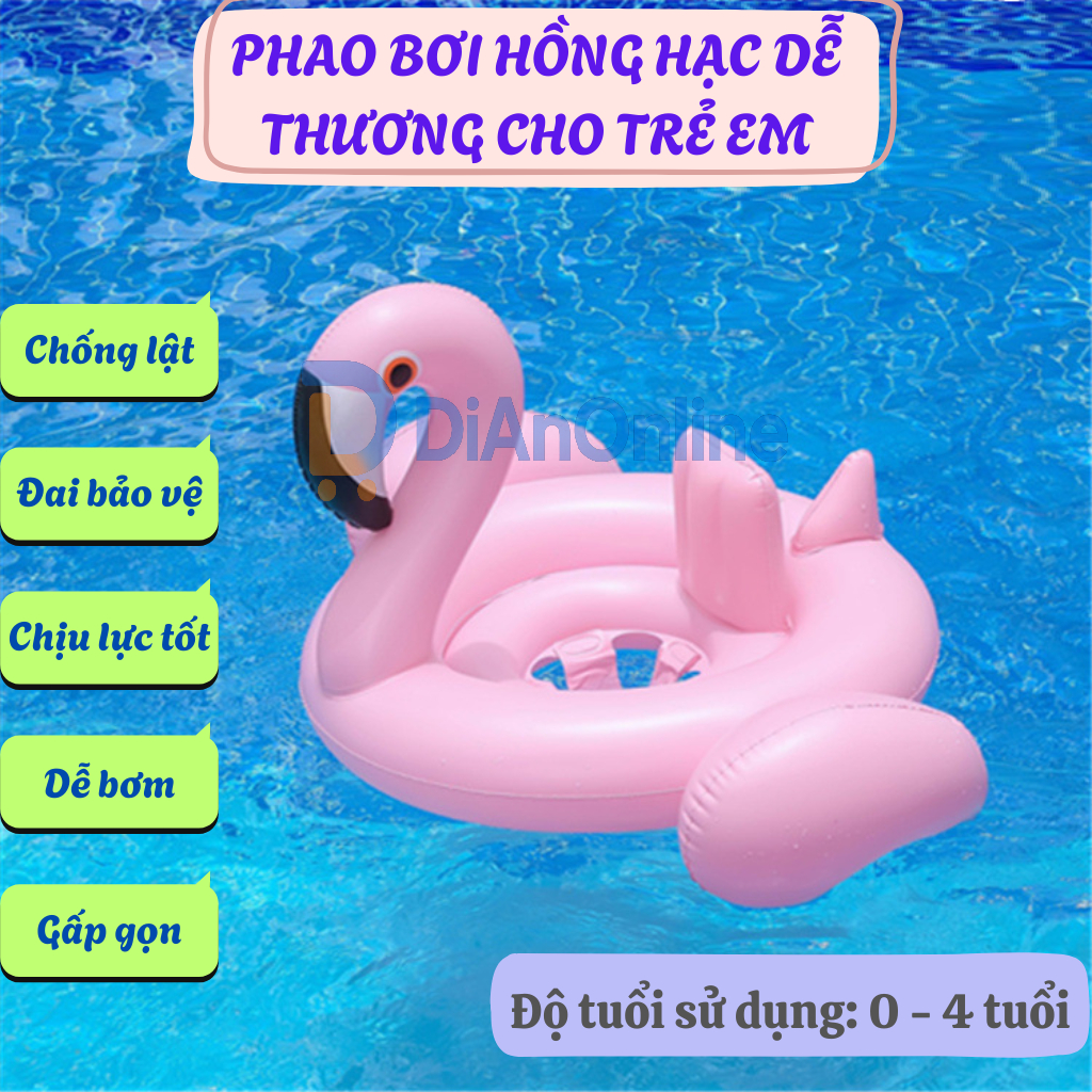 - Phao Hồng Hạc Bảo Vệ An Toàn Cho Bé- Phao Ngồi Hồng Hạc Cao Cấp Cho Bé- Phao Bơi Em Bé Chống Lật H