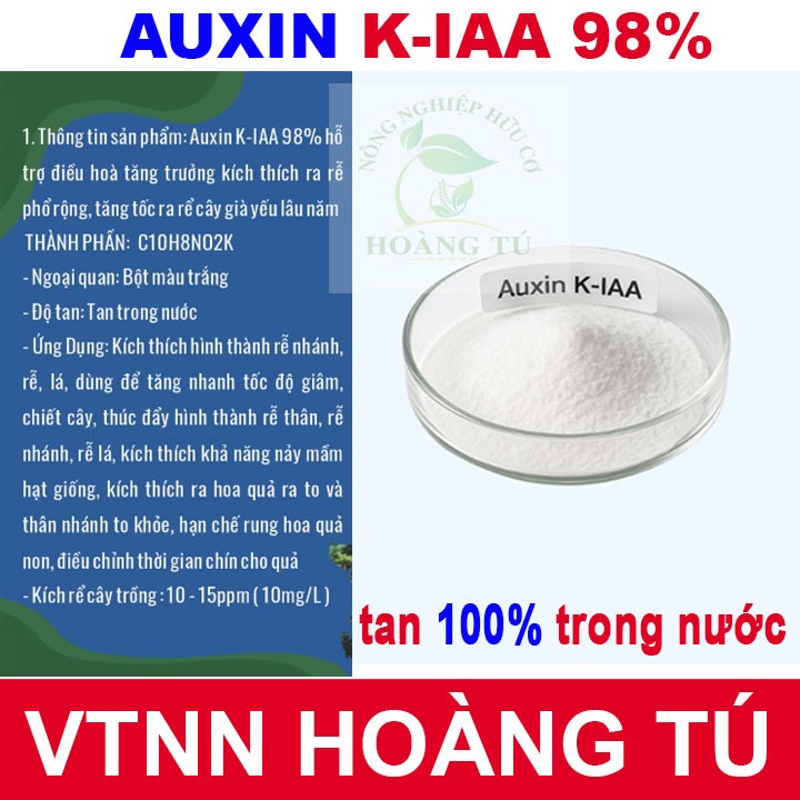 Bột Auxin K-IAA 98% – Dưỡng cây khỏe, ra rễ mạnh, tăng năng suất cây trồng