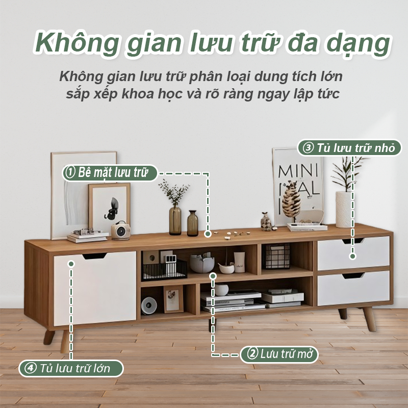 BMZAR Tủ Tivi Bàn Kệ Tivi 63/55/47 Inch Hiện Đại Đa Năng Có Tủ Cánh Kệ Tivi Tầng Chống Ẩm | BigBuy360 - bigbuy360.vn