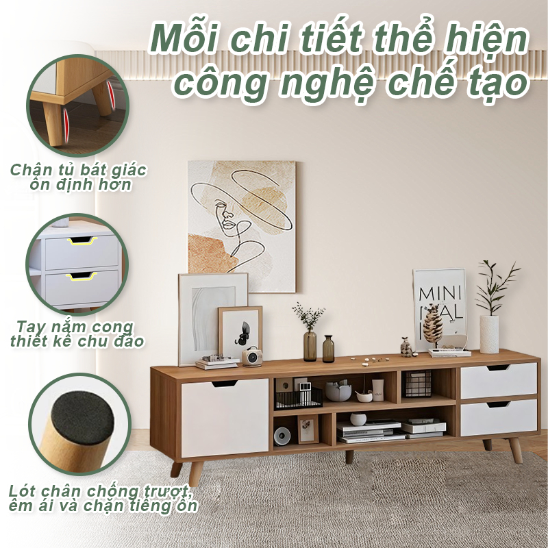 BMZAR Tủ Tivi Bàn Kệ Tivi 63/55/47 Inch Hiện Đại Đa Năng Có Tủ Cánh Kệ Tivi Tầng Chống Ẩm | BigBuy360 - bigbuy360.vn