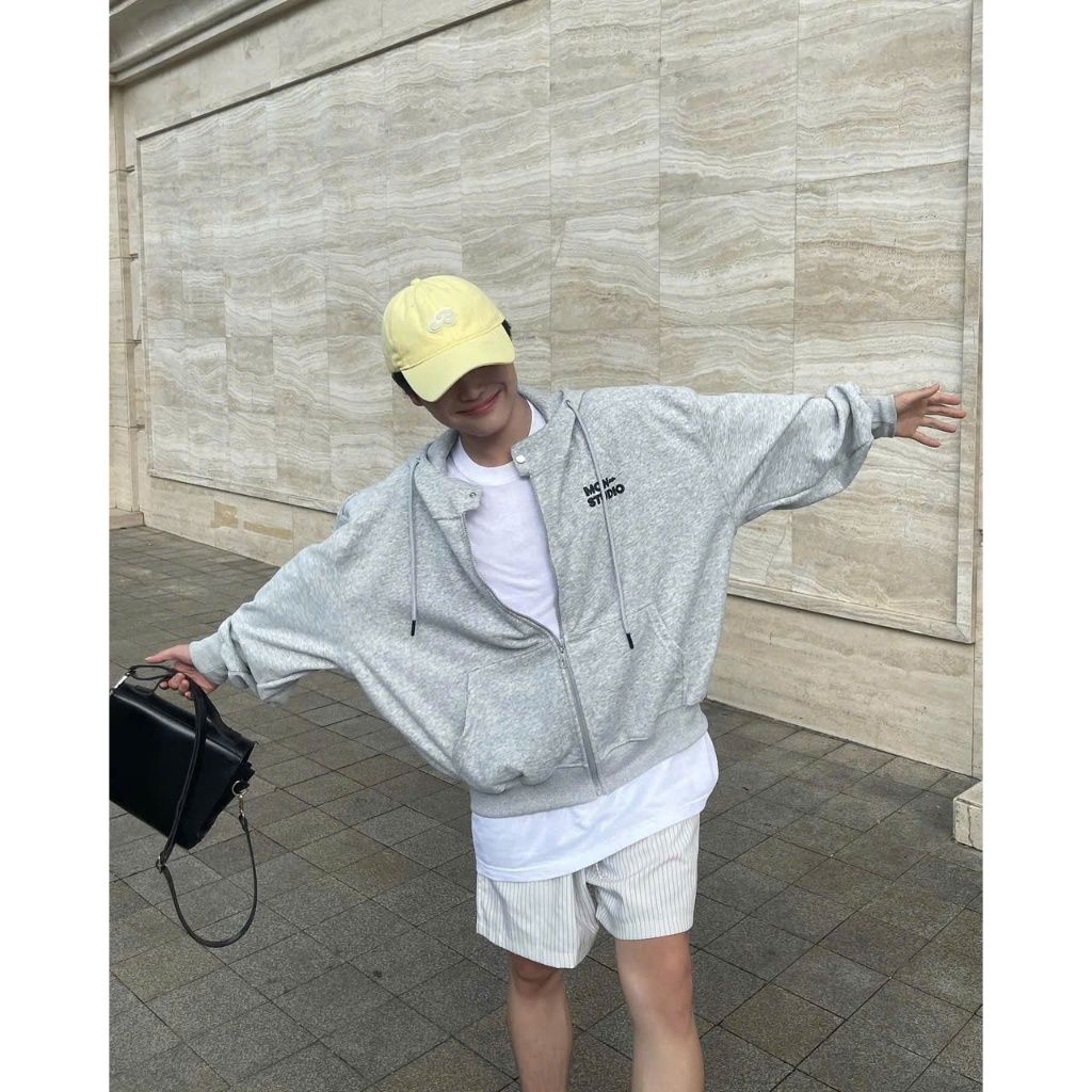 [ DEAL MẪU MỚI ] Mon Studio – Áo Khoác Nỉ Hoodie ZIP BOXY Tay Dơi Có Nút Bấm Form Rộng Nam Nữ Unisex S065 ZIP | BigBuy360 - bigbuy360.vn