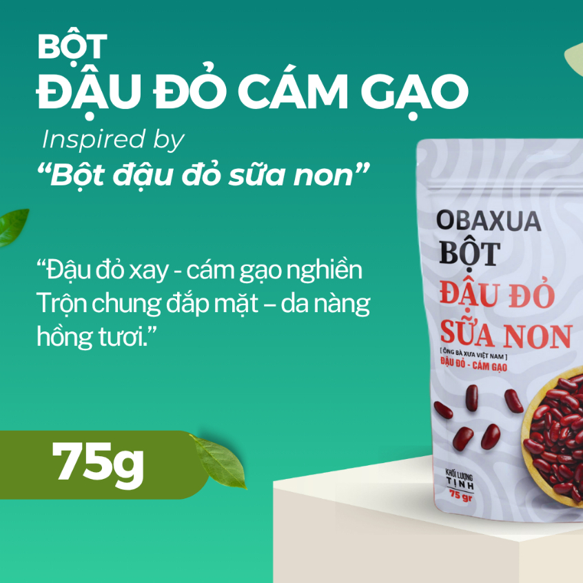 Bột Đậu Đỏ - Cám Gạo Nguyên Chất💟 ĐĐCG- Giàu B1 Đắp Mặt Dưỡng Trắng Da💟