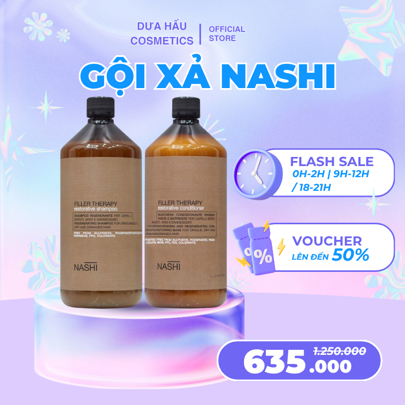 [NASHI-CHÍNH HÃNG ] DẦU GỘI XẢ PHỤC HỒI HƯ TỔN NASHI ARGAN CLASSIC 1000ML