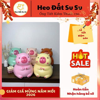  LỖ TIẾT KIỆN TRÒN Ống tiết kiệm tiền Chuột Lang Capybara kute| Heo Đất Su Su 