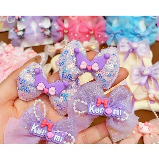 Sét 8 Kẹp Tóc Cho Bé Gái Kuromi, Melody Quảng Châu Đẹp, Phụ Kiện Tóc Cho Bé