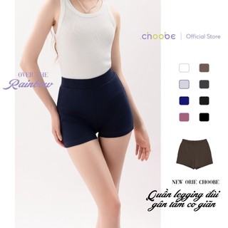  Quần đùi nữ Orie Choobe legging ôm biker short lưng cao vải gân tăm dày dặn co giãn tốt basic QS28 