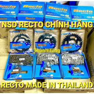  Nhông sên dĩa  Bộ Đen 9Ly  Yamaha Exciter 2011-2012-2013 ex 135 5 số  Chính Hãng Recto Thailand 