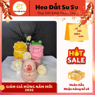  Combo gà,chuột,ếch,heo thạch cao tiết kiệm lợn đất sz bé mini - Xsx Heo Đất Susu 