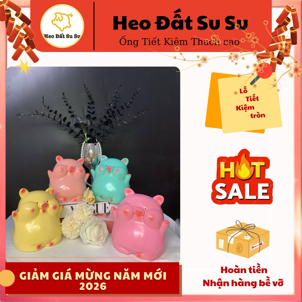  Heo bánh bao mini | quà tặng trang trí Ống Tiết Kiệm Đựng Tiền | Heo đất Su Su 