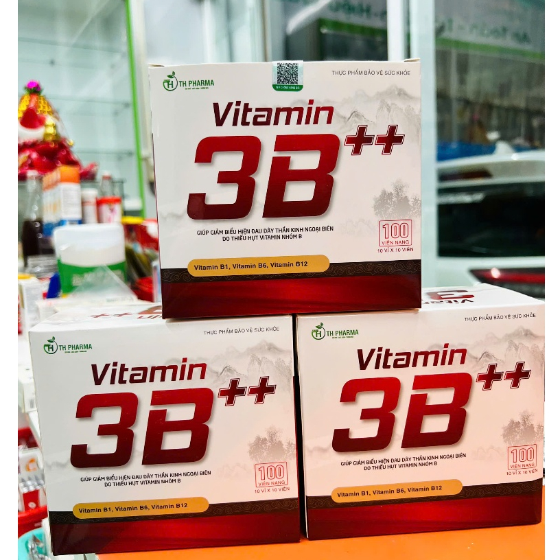 Vitamin 3B TH New (TH Pharma) Giúp Giảm Biểu Hiện Đau Dây Thần Kinh - Hộp 100 viên nang mềm