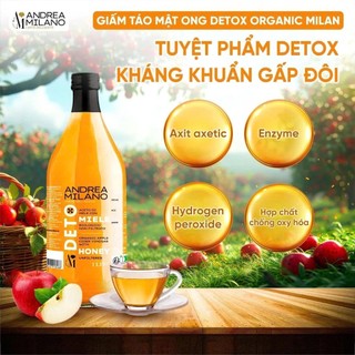 [+9 VỊ DETOX] Giấm Táo Milano - Giấm Lựu Nhập Ý Có Giấm Cái Dấm Detox Thanh Lọc Healthy 500ML