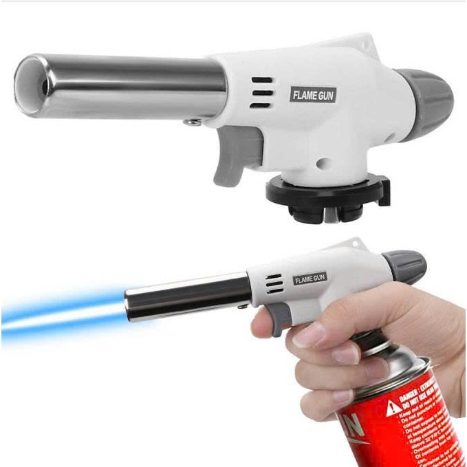 Súng khò ga điện tử màu trắng 920. Súng Khò Gas Điện Tử Cầm Tay Sử Dụng Bình Ga Mini 920 Trắng - Điệ