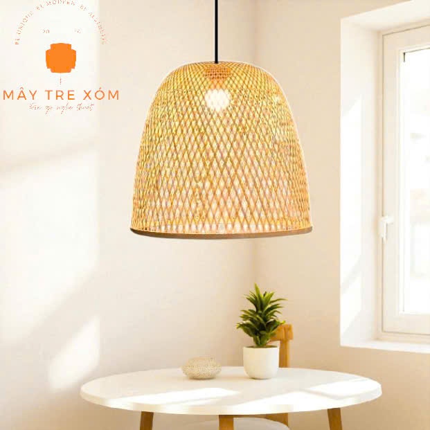 Đèn tre thả trần trang trí