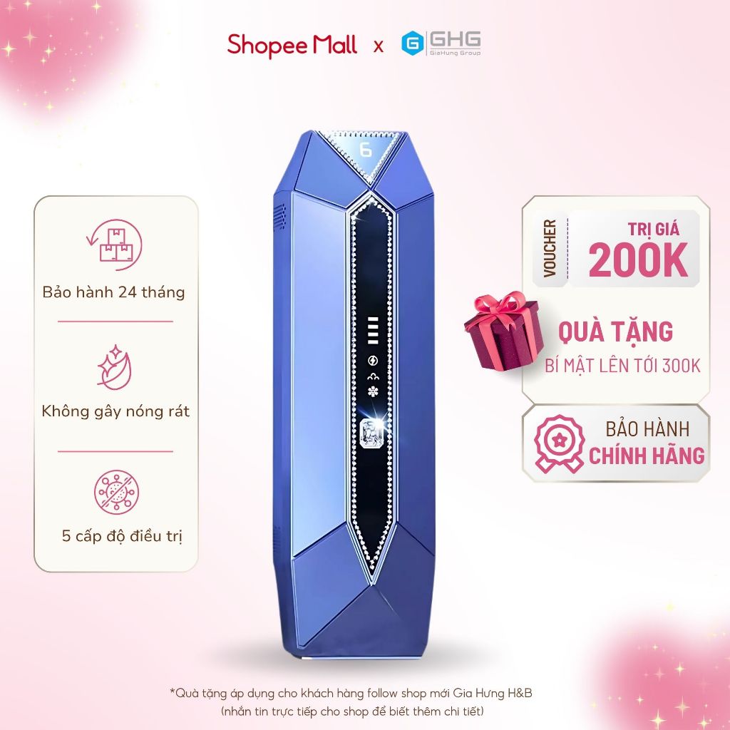 Máy triệt lông trẻ hoá da công nghệ IPL sapphire lạnh pin sạc NanoTime B65Pro