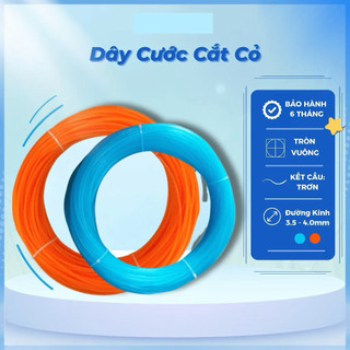 Dây cước cắt cỏ vuông siêu dai nhập khẩu loại vuông 4 cạnh nhựa dẻo dai chống đứt 3.0ly, 3.5ly, 4.0ly.