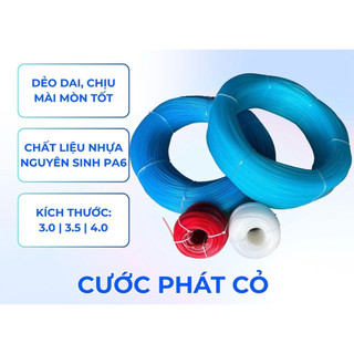 Dây cước cắt cỏ vuông siêu dai nhập khẩu loại vuông 4 cạnh nhựa dẻo dai chống đứt 3.0ly, 3.5ly, 4.0ly.