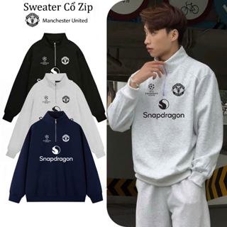   ANCZ-MỞ BÁN  ÁO NỈ CỔ ZIP Logo CLB 2025 M.U REA.L LI..VER...Chất Nỉ 2 Da Dày Dặn giữ ấm tốt cho cả nam và nữ S-2XL 