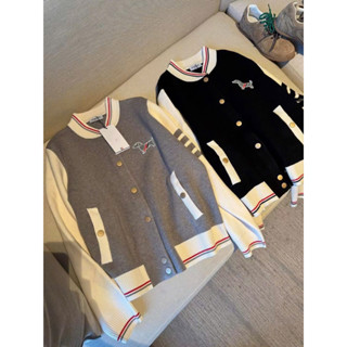  Áo khoác len bomber phối màu QCCC 