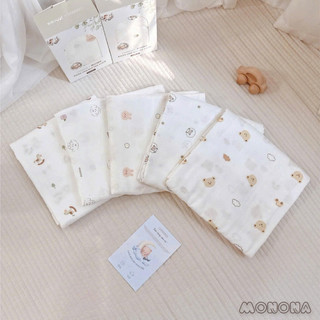 KHĂN TẮM SỢI TRE MONONA x Joonee 4 LỚP HOẠ TIẾT