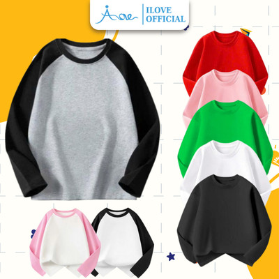 [MỚI] Áo Thun DÀI TAY Cho Bé AORE MẪU TRƠN, Áo Phông Dài Tay Thu Đông Chất Cotton Bé Trai, Bé Gái 8-35kg