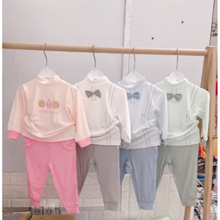   Moon  Bộ Dài Tay Petit Cổ 3cm Moon Siêu Mềm Cho Bé 6m-3y 