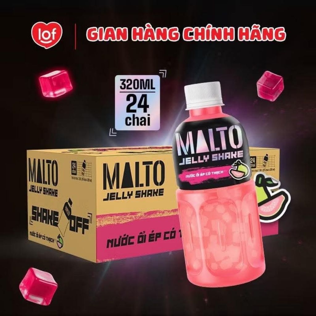 SIÊU RẺ - THÙNG 24 CHAI NƯỚC ÉP MALTO CÓ THẠCH VỊ ỔI SIÊU NGON