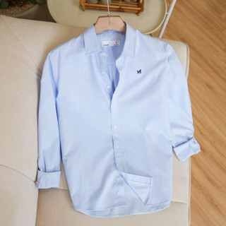  MANDINNI Áo sơ mi Cotton Oxford form rộng kiểu Hàn cao cấp trẻ trung chuẩn form trẻ trung 