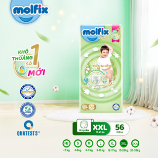   Tặng Thỏ Bông - Mua 2 đủ 499K  Tã bỉm quần Molfix Thiên nhiên Ultra size XXL  15kg 25kg  Gói 56 miếng 