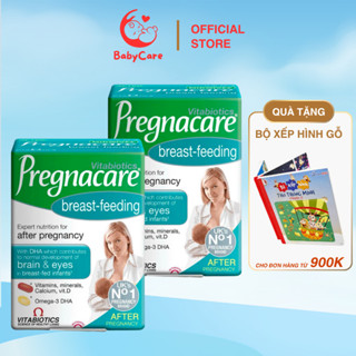  COMBO 2 Vitamin Pregnacare Breast Feeding Cho Mẹ Sau Sinh Bổ Sung Canxi Sắt Kẽm Omega 3 Hộp 84v 