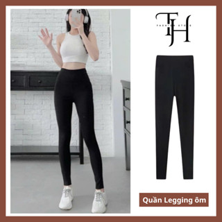 Quần Legging Nữ Dài Nâng Mông Cạp Cao Body Leggin Ôm Bó Co Giãn Vải Dày Mịn