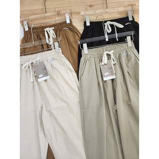 Quần lưng thun baggy 9 tấc co giãn kaki mềm