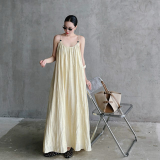  LuTa  Váy hai dây xỏ hạt đá dáng xoè 