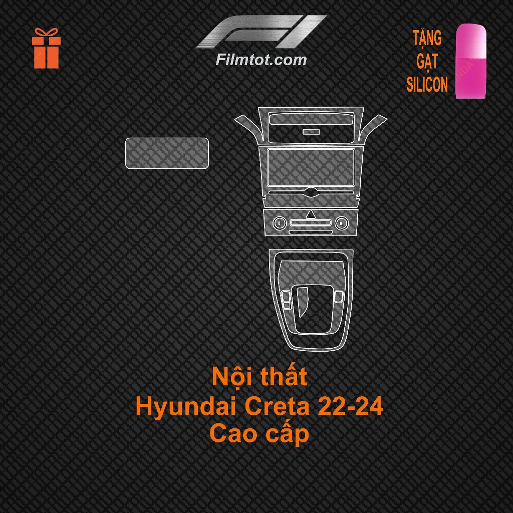 Hyundai Creta 22-24: Film PPF chống xước nội thất - PPF bảo vệ nội thất Creta, phụ kiện Creta, chống