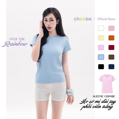 [ DEAL MÀU MỚI 2026 ] Áo phông nữ Clasie Choobe cộc tay cổ tròn dáng suông cotton trơn nhiều màu A03