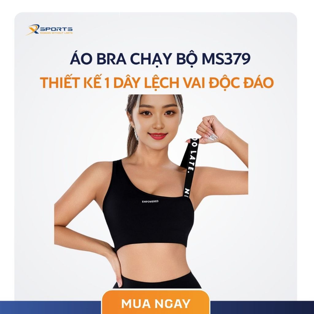 XSPORTS - ÁO BRA CHẠY BỘ THIẾT KẾ 1 DÂY LỆCH VAI ĐỘC ĐÁO DÀNH CHO NỮ - MS379