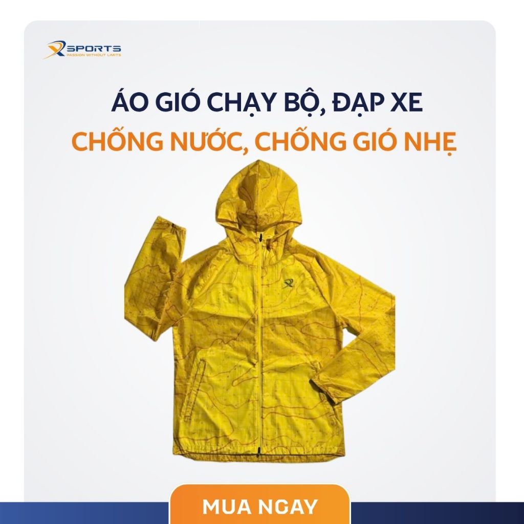 XSPORTS - ÁO GIÓ CHẠY BỘ ĐẠP XE CHỐNG GIÓ, CHỐNG NƯỚC NHẸ DÀNH CHO NAM NỮ - MS344