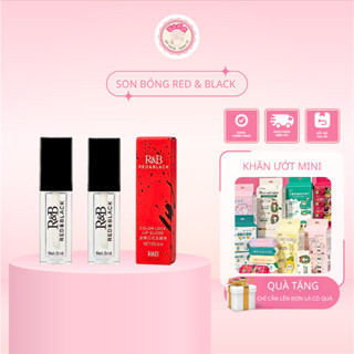  Son Bóng Cao Cấp R&B Red & Black – Khóa Màu Son Dưỡng Ẩm Hiệu Ứng Môi Căng Mọng Trang Điểm Chuyên Nghiệp 
