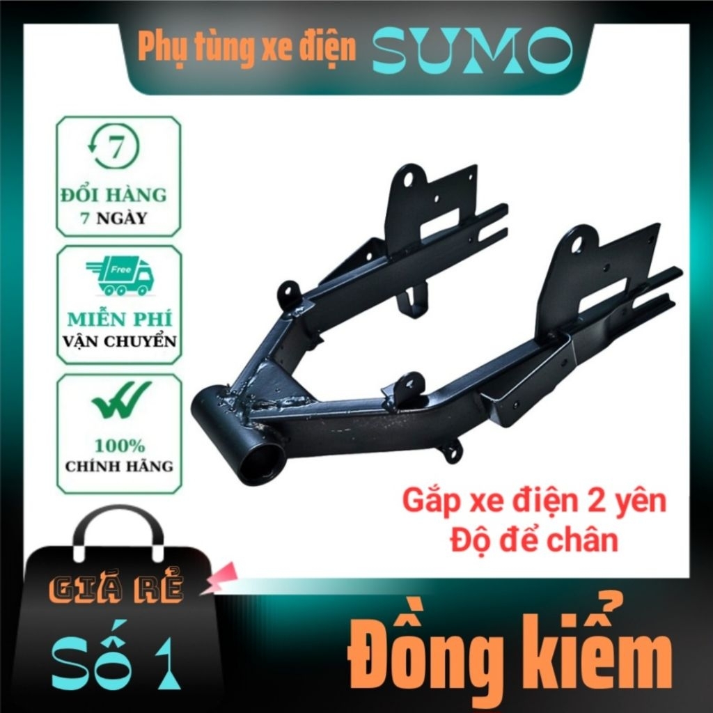 Gắp xe điện 2 yên độ, càng sau xe điện 2 yên độ để chân mẫu VC sơn tích điện