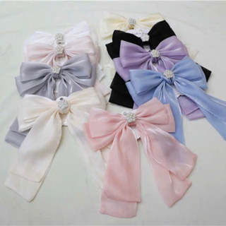 NƠ LỤA ÓNG CỰC ĐẸP SIZE KHOẢNG 18-20cm ( nơ cài áo)