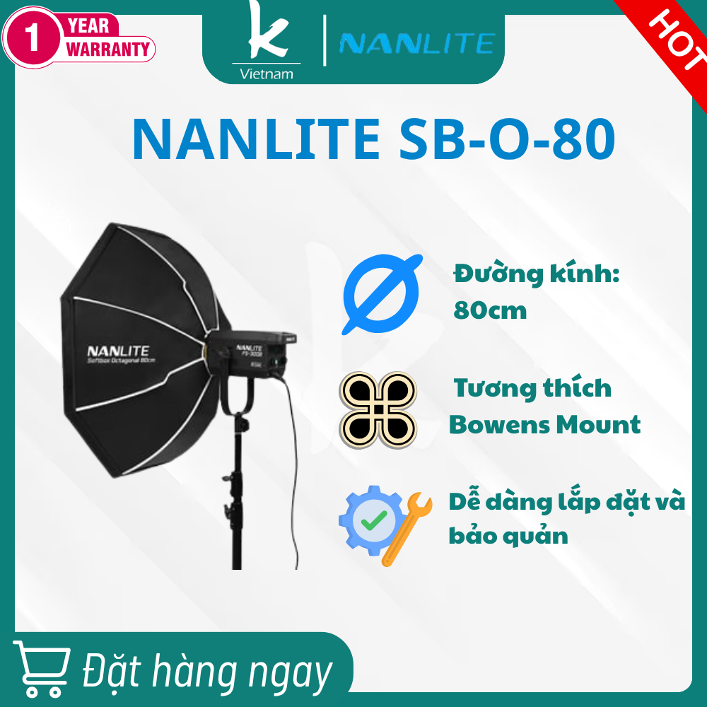 Softbox Bát Giác Nanlite SB-O-80 Bowens Mount
