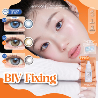  Kính áp tròng cận 1 tháng LENS XOẮN lens giãn tròng có viền highlight cố định trục không xoay 2 size MYFIPN BIV FIXING 