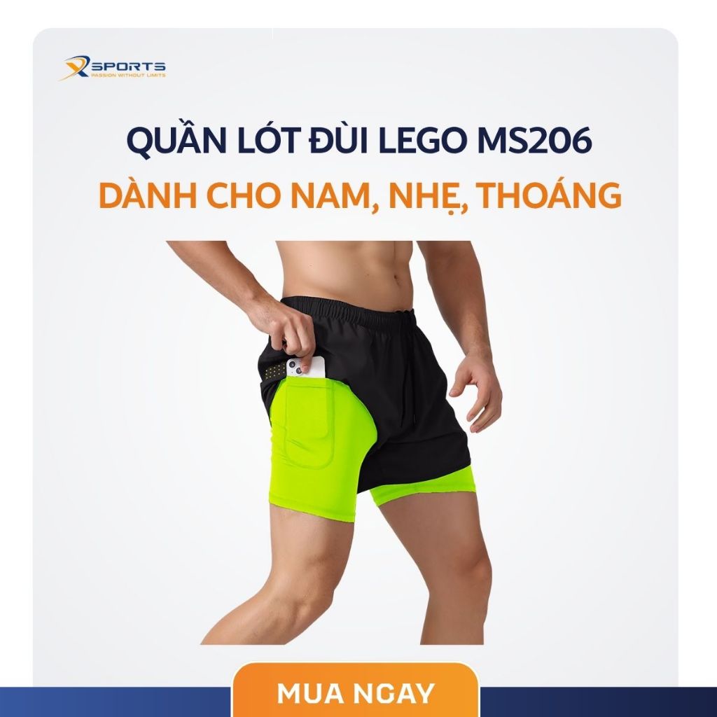 XSPORTS - QUẦN LÓT ĐÙI LEGO NAM NHẸ, THOÁNG KHÍ - MS206