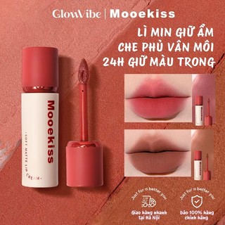 Mooekiss Son Kem Bùn Nhung Tôn da khi để mặt mộc Che phủ vân môi Không dính cốc  Lên màu lâu trôi 3g 