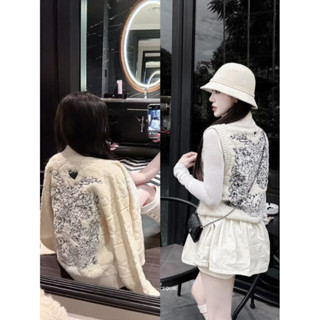  Áo khoác len CDG xù hoạ tiết QCCC 