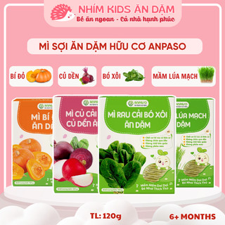   Date T8 2026  Mì Rau Củ Organic Mì Rau Củ Anpaso 120g 