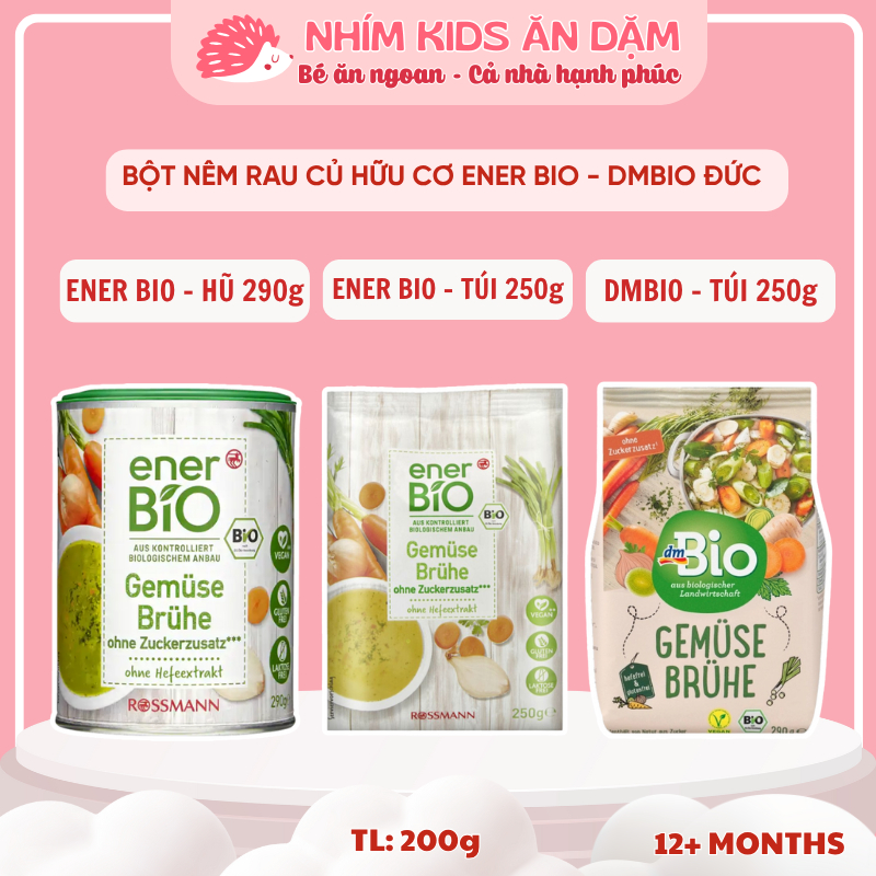 [Date T12/2026] Bột Nêm Rau Củ Ener Bio Đức 250g | Thuần Chay – Hữu Cơ – Không Mì Chính – An Toàn Cho Cả Nhà