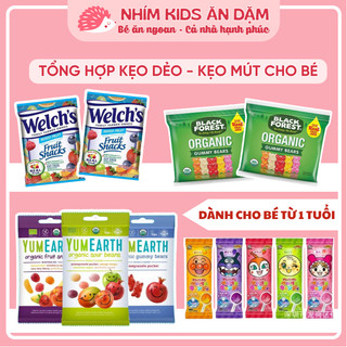 Kẹo dẻo hữu cơ hình gấu black forest - welch - yumearth, kẹo mút cho bé từ 1 tuổi