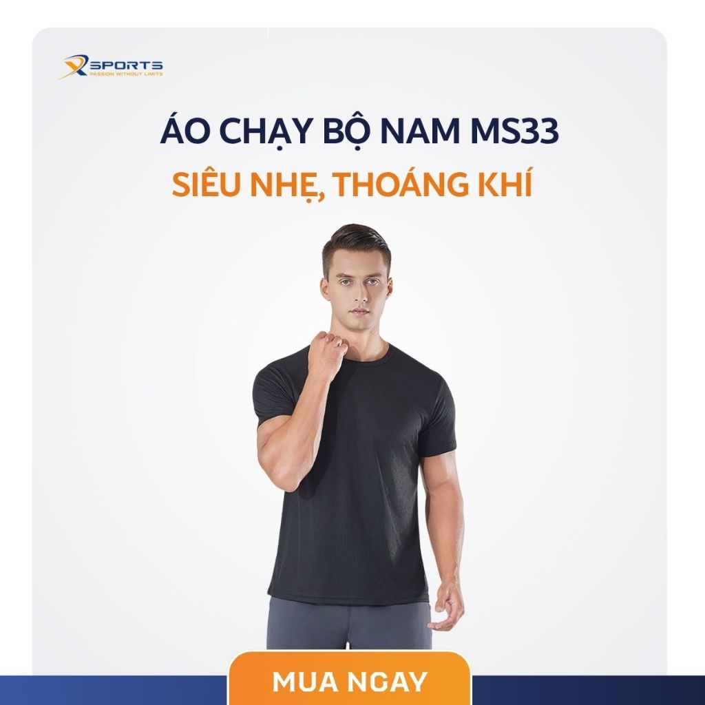 XSPORTS - ÁO CHẠY BỘ NAM NỮ SIÊU NHẸ, THOÁNG KHÍ - MS33