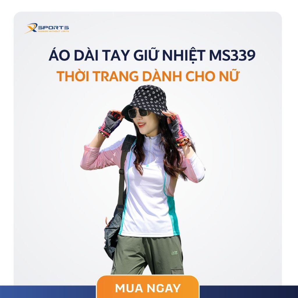 XSPORTS - ÁO DÀI TAY GIỮ NHIỆT NỮ CHẠY BỘ/LEO NÚI/ĐẠP XE - MS339
