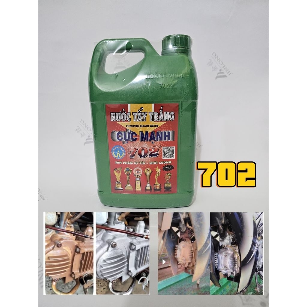 Nước tẩy trắng máy xe 702 can 2lit (tẩy đầu bò ,lóc máy ..)